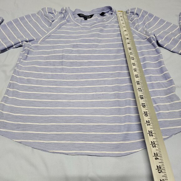 Veronica Beard Jean Mason Baseball Tee Women Size L Blue - Picture 10 of 16